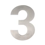 150mm Numerals SSS Finish 150mm Satin Stainless Steel No. 3