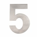 150mm Numerals SSS Finish 150mm Satin Stainless Steel No. 5
