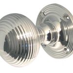Jedo Reeded Mortice Door Knobs 53mm Polished Chrome