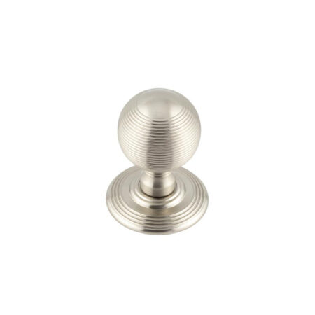 Frelan Jedo Reeded Mortice Door Knobs 62mm Satin Nickel