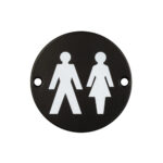 Stainless Steel Unisex Symbol 75mm Black