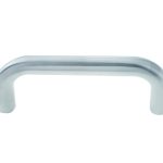 Stainless Steel 19mm D Shape Pull Handles Grade 304 B/T Fixing 150x19mm Satin Stainless Steel