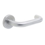 Orbit 19mm Door Handle on 8mm Sprung Rose Grade 201 Satin Stainless Steel
