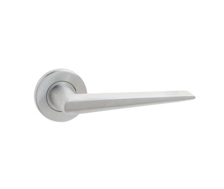 Meteor Door Handle on Rose Grade 304 Satin Stainless Steel