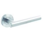 Atlanta Door Handles on Rose Grade 304 Satin Stainless Steel