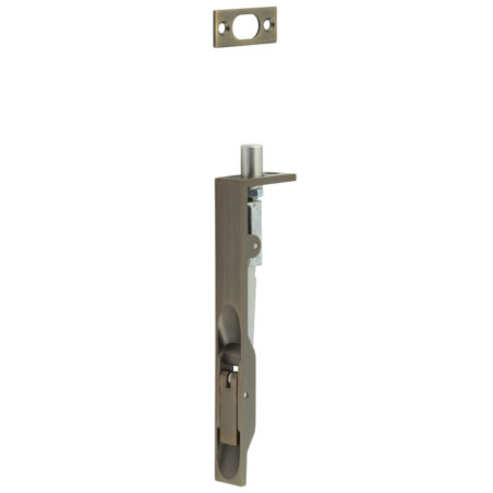 Frelan Stainless Steel Flush Bolts JSS50 Antique Brass 150mm x 20mm Square Forend - 150x20mm