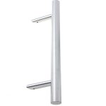 Stainless Steel Cranked Pull Handles 1800x32mm Satin Stainless Steel