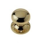 Frelan Jedo Mushroom Mortice Door Knobs 57mm Diameter 57mm Polished Brass