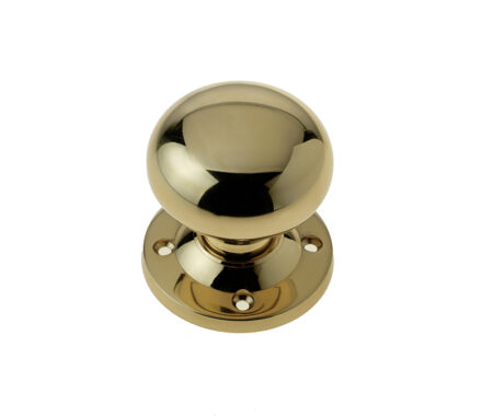 Frelan Jedo Mushroom Mortice Door Knobs 57mm Diameter 57mm Polished Brass
