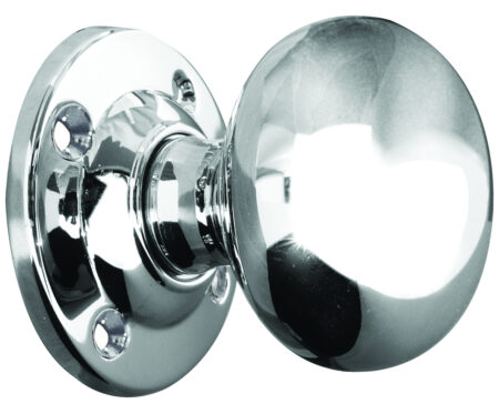Frelan Jedo Mushroom Mortice Door Knobs 57mm Diameter 57mm Polished Chrome