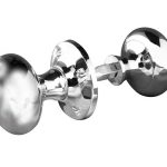 Frelan Jedo Mushroom Rim Door Knobs 50mm Polished Chrome