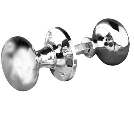 Frelan Jedo Mushroom Rim Door Knobs 50mm Polished Chrome