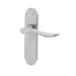 Henley Suite Door Handle on Latchplate Satin Chrome