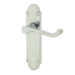 Epsom Suite Door Handle on Latchplate Satin Chrome