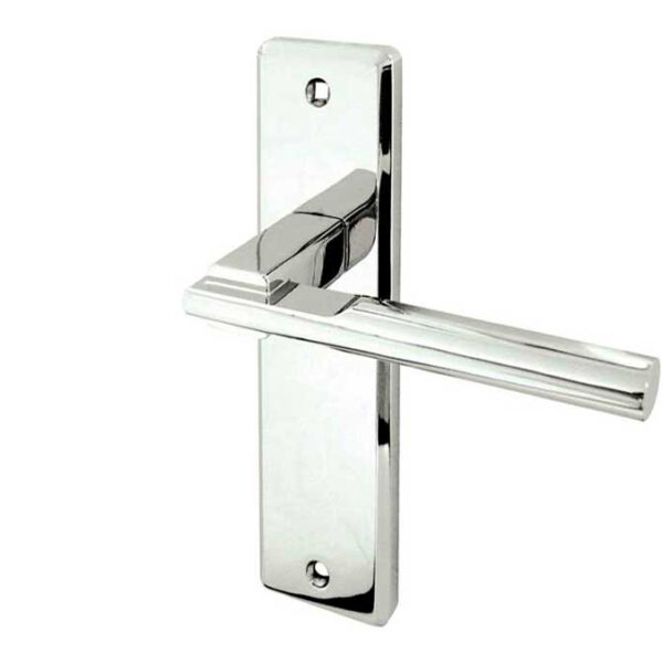 Delta Suite Door Handles on Latchplate Polished Chrome