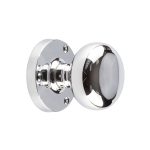 Jedo Mushroom Mortice Door Knobs 60mm Diameter Polished Chrome