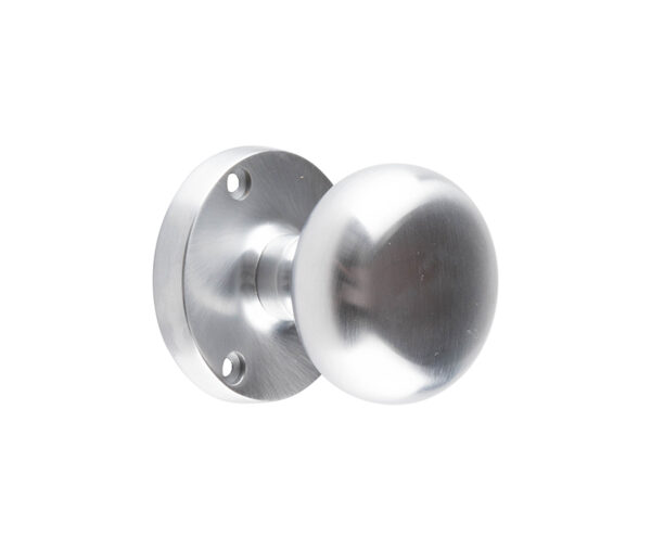 Frelan Jedo Mushroom Mortice Door Knobs 60mm Diameter Satin Chrome
