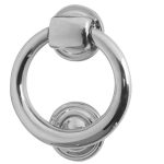Jedo Ring Door Knockers 100mm dia Polished Chrome
