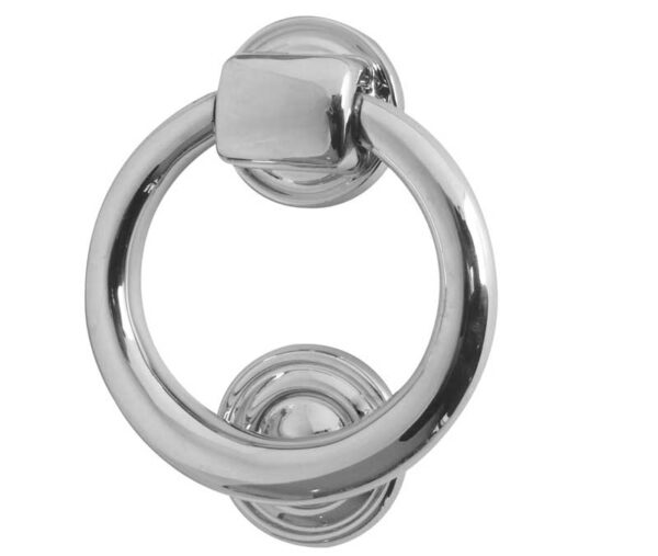 Frelan Jedo Ring Door Knockers 100mm dia Polished Chrome