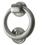 Jedo Ring Door Knockers 100mm dia Satin Chrome