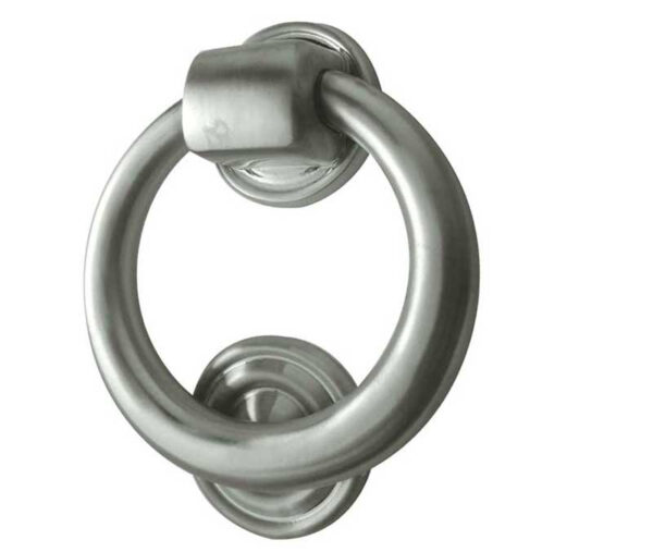 Frelan Jedo Ring Door Knockers 100mm dia Satin Chrome