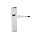 Bray Door Handle on Latchplate Polished Chrome