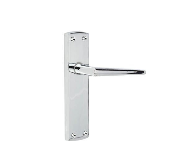 Frelan Bray Door Handle on Latchplate Polished Chrome
