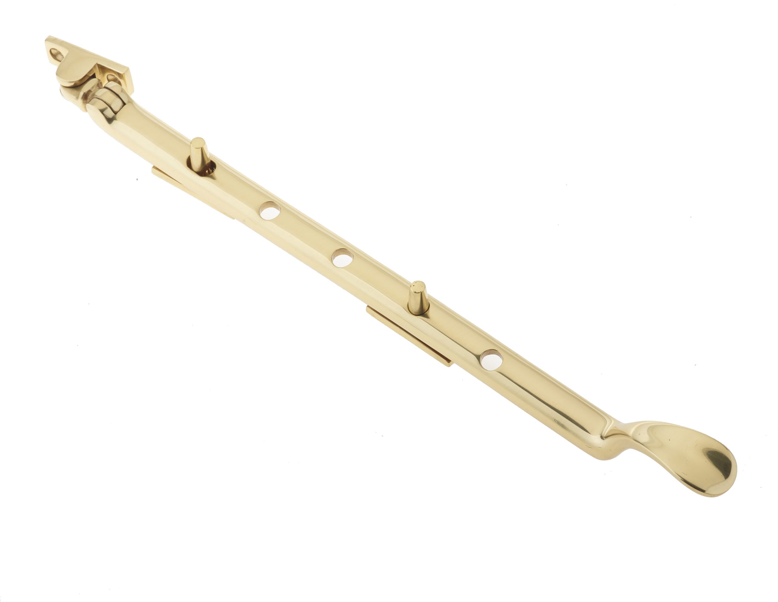 jv44bpb.jpg Frelan Victorian Casement Stays 300mm Polished Brass - Image 1