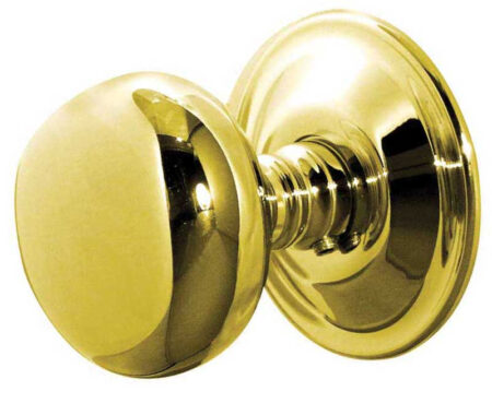 Frelan Jedo Mushroom Mortice Door Knobs 62mm Diameter 62mm Polished Brass
