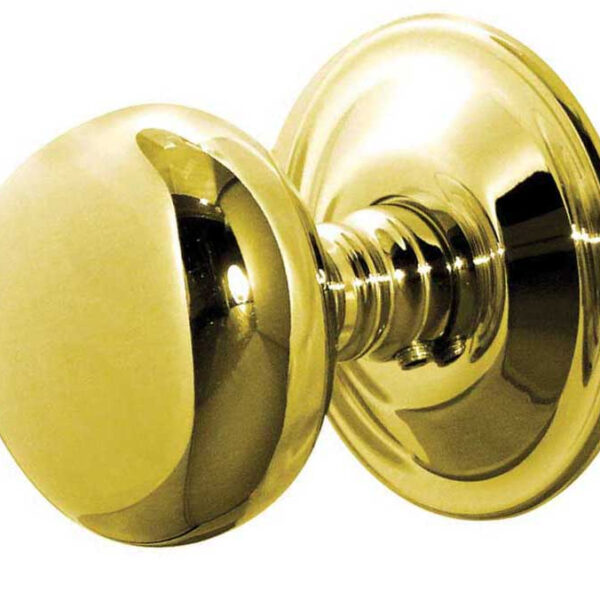 Frelan Jedo Mushroom Mortice Door Knobs 62mm Diameter 62mm Polished Brass