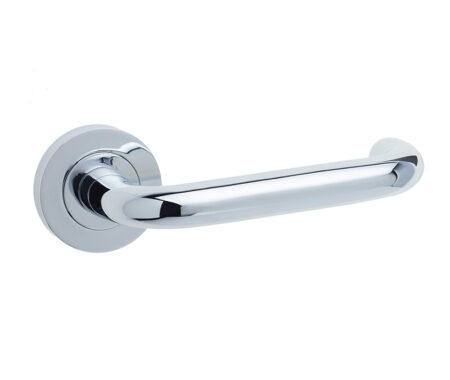 Frelan Thame Door Handle on Rose Polished Chrome