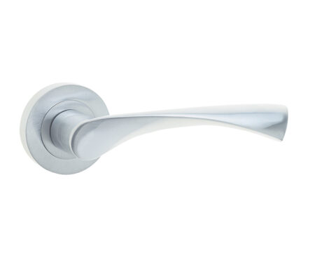 Frelan Twirl Door Handles Brass Finish - Satin Chrome