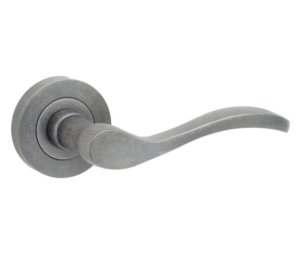 Frelan Turin Door Handle on Rose Rustic