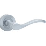 Turin Door Handle on Rose Satin Chrome