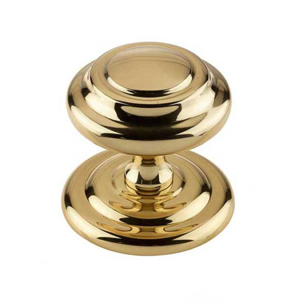 Jedo Sloane Centre Door Knobs 102mm Polished Brass