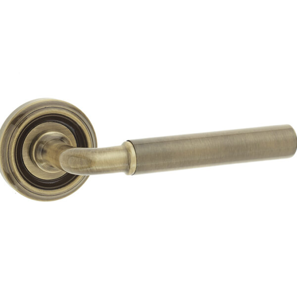 Elise Door Handle in Antique Brass