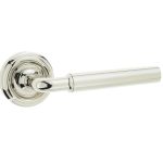 Elise Door Handle on Rose Polished Nickel