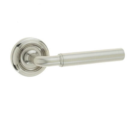 Elise Door Handle on Rose Satin Nickel