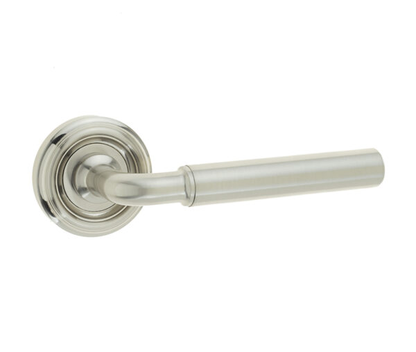 Frelan Elise Door Handle on Rose Satin Nickel