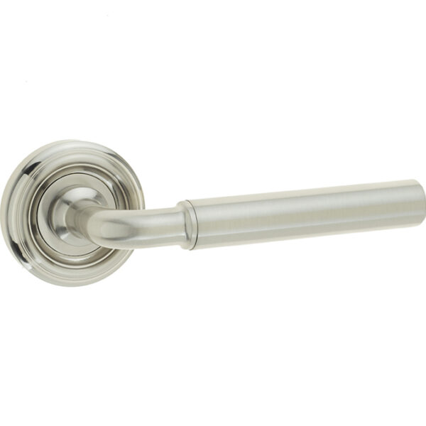 Elise Door Handle on Rose Satin Nickel