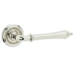 Camille Dooor Handle on Rose Polished Nickel