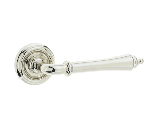 Frelan Camille Dooor Handle on Rose Polished Nickel