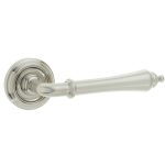 Camille Door Handle on Rose Satin Nickel