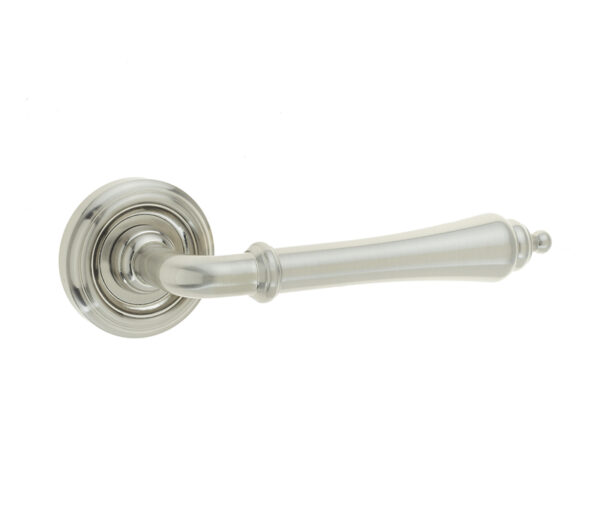 Frelan Camille Door Handle on Rose Satin Nickel