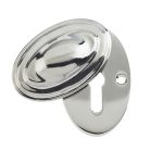 Jedo Lined Oval Covered Escutcheon 36x55mm Polished Nickel