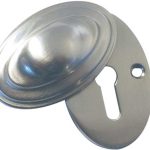 Jedo Lined Oval Covered Escutcheon 36x55mm Satin Nickel