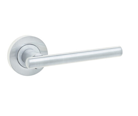 Rosetta Door Handle in Satin Chrome