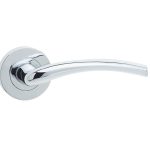Opal Door Handle on Rose Polished Chrome