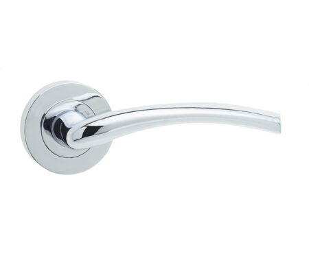 Opal Door Handle on Rose Polished Chrome