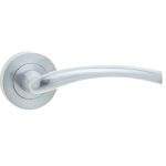 Opal Door Handle on Rose Satin Chrome